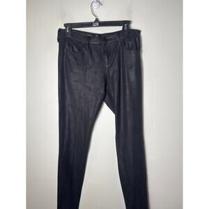 Just Black Soft Pebbled Black Denim Pants Sz 29